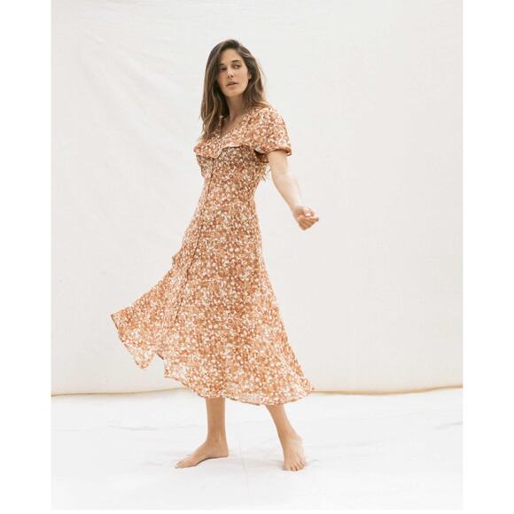 Christy Dawn The Daisy Dress In Terracotta Meadow - Picture 1 of 11